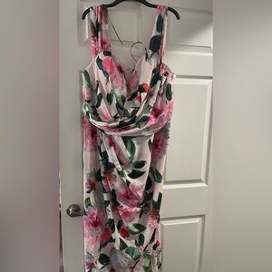 Floral off the shoulder maxi dress